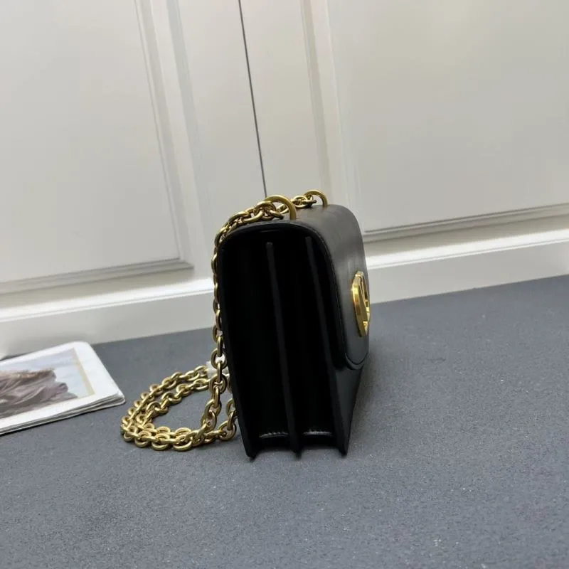 Valentino V2017 Large Black Leather Satchel Bag - Image 6
