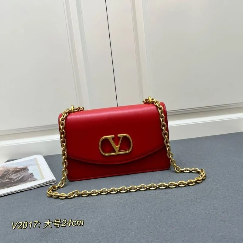 Valentino Red Large V2017 Chain Satchel Bag