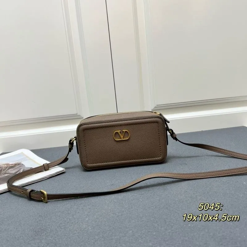 Valentino Taupe Crossbody Satchel Bag 5045