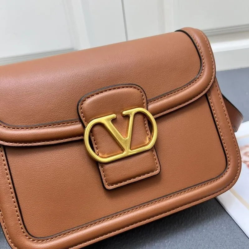 Valentino Brown Leather Crossbody Bag 9909 - Image 6