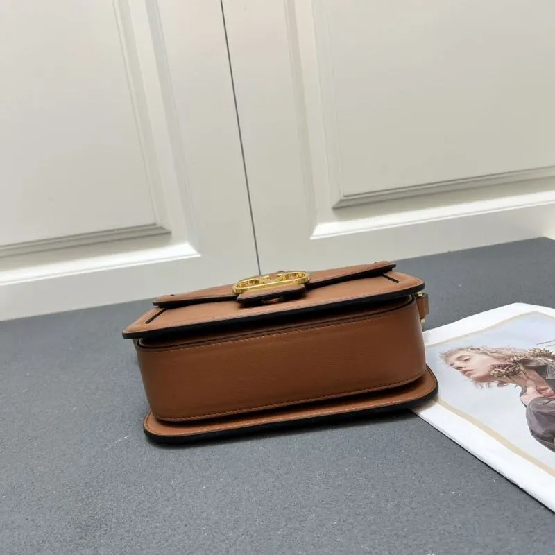 Valentino Brown Leather Crossbody Bag 9909 - Image 8