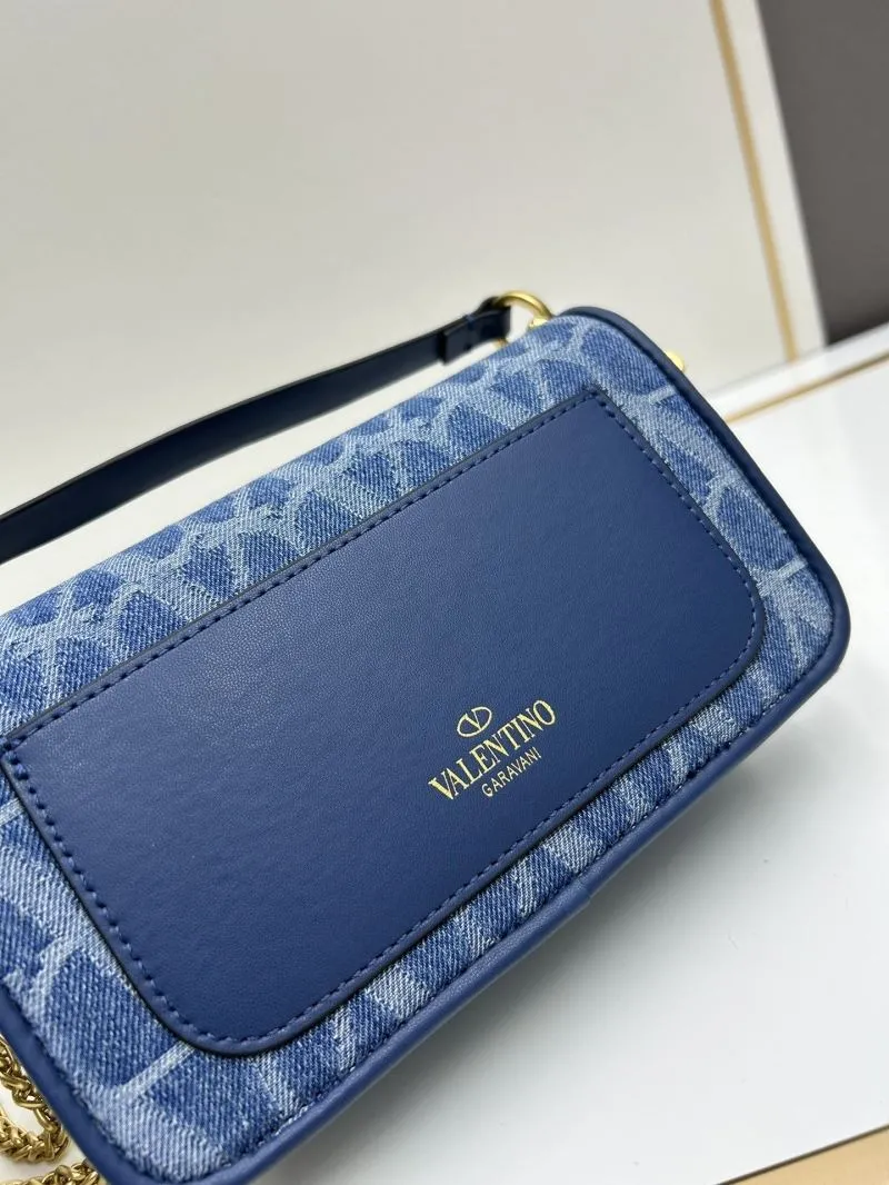 Valentino Blue Denim Chain Crossbody Bag 688 - Image 5