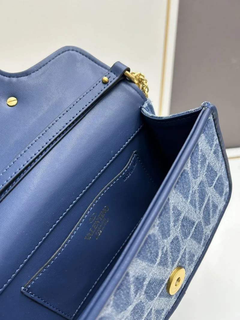 Valentino Blue Denim Chain Crossbody Bag 688 - Image 7