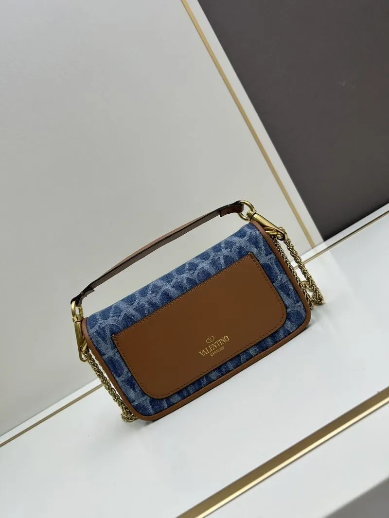 Valentino Blue Denim Chain Crossbody Bag 8116 - Image 4