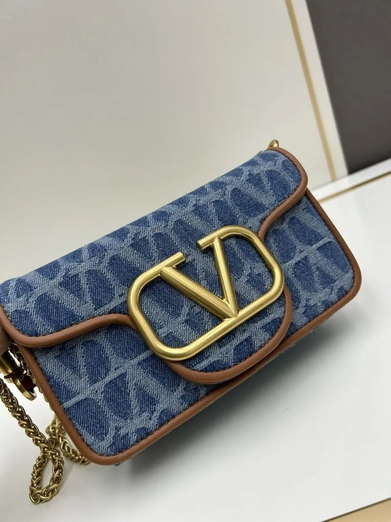 Valentino Blue Denim Chain Crossbody Bag 8116 - Image 5