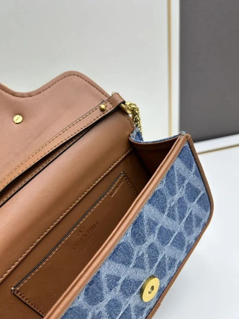 Valentino Blue Denim Chain Crossbody Bag 8116 - Image 9