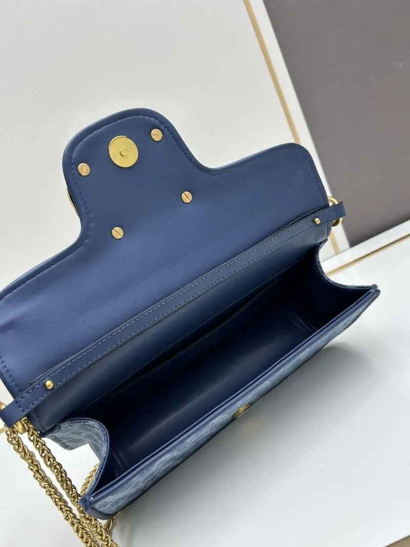 Valentino Blue Denim Satchel Bag 8117 - Image 6