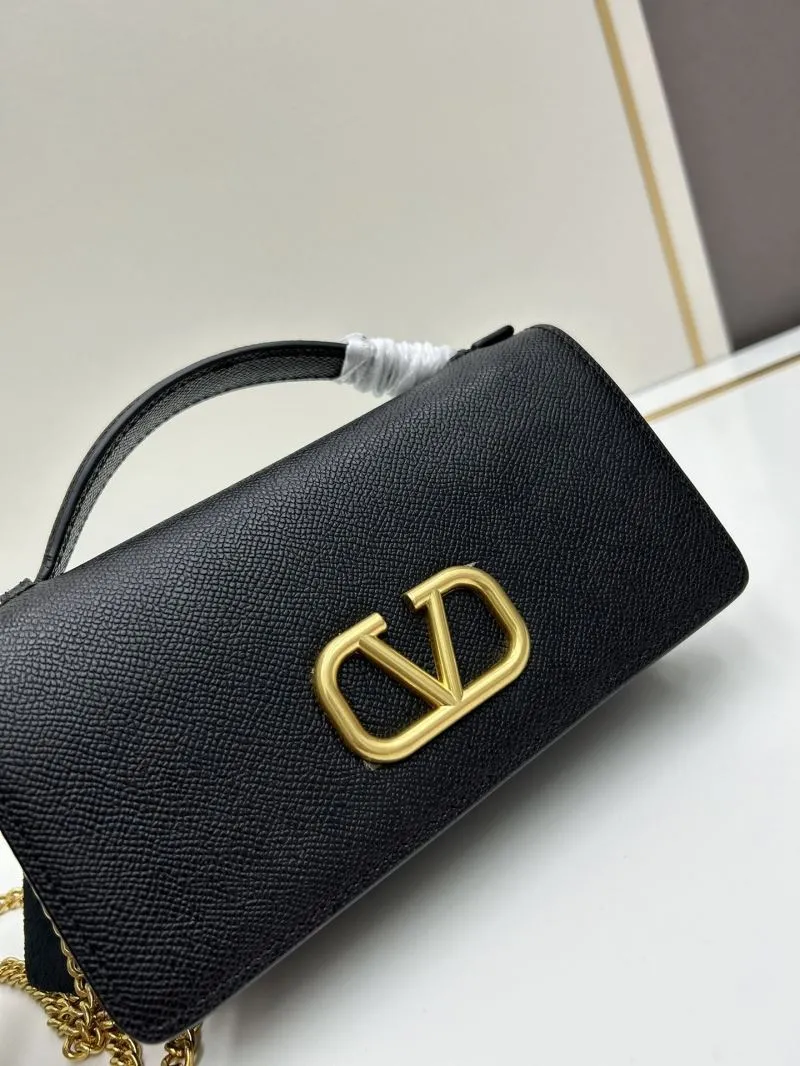 Valentino Black Chain Satchel Bag 0132 - Image 4