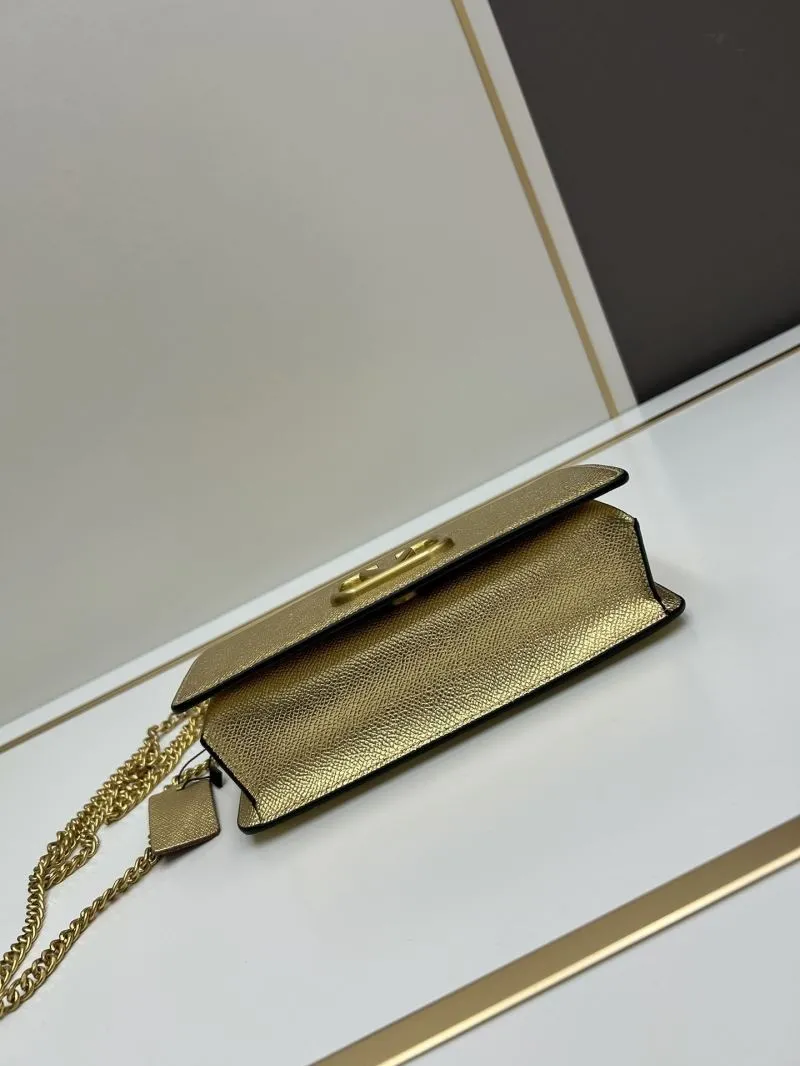 Valentino Gold Chain Satchel Bag 0132 - Image 5
