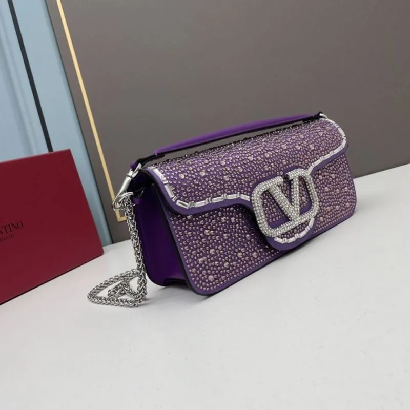 Alternative view of Valentino Purple Rhinestone Satchel Bag 27cm