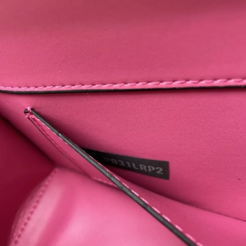 Valentino Pink Rhinestone Chain Satchel Bag 20229 27cm - Image 8