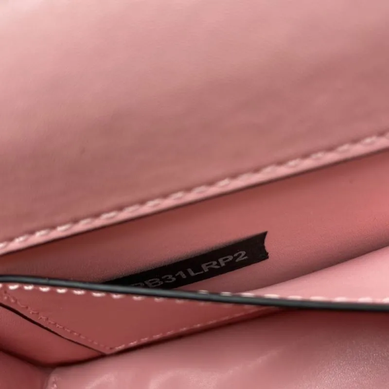 Valentino Pink Crystal Embellished Chain Satchel Bag - Image 7