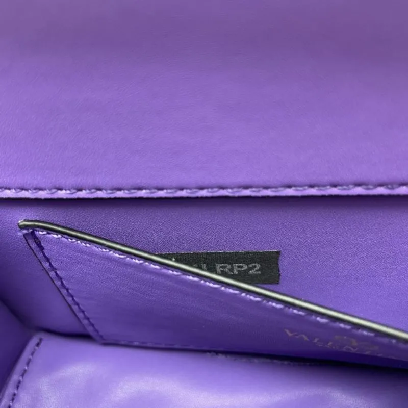 Valentino Purple Rhinestone Satchel Bag 709 - Image 7