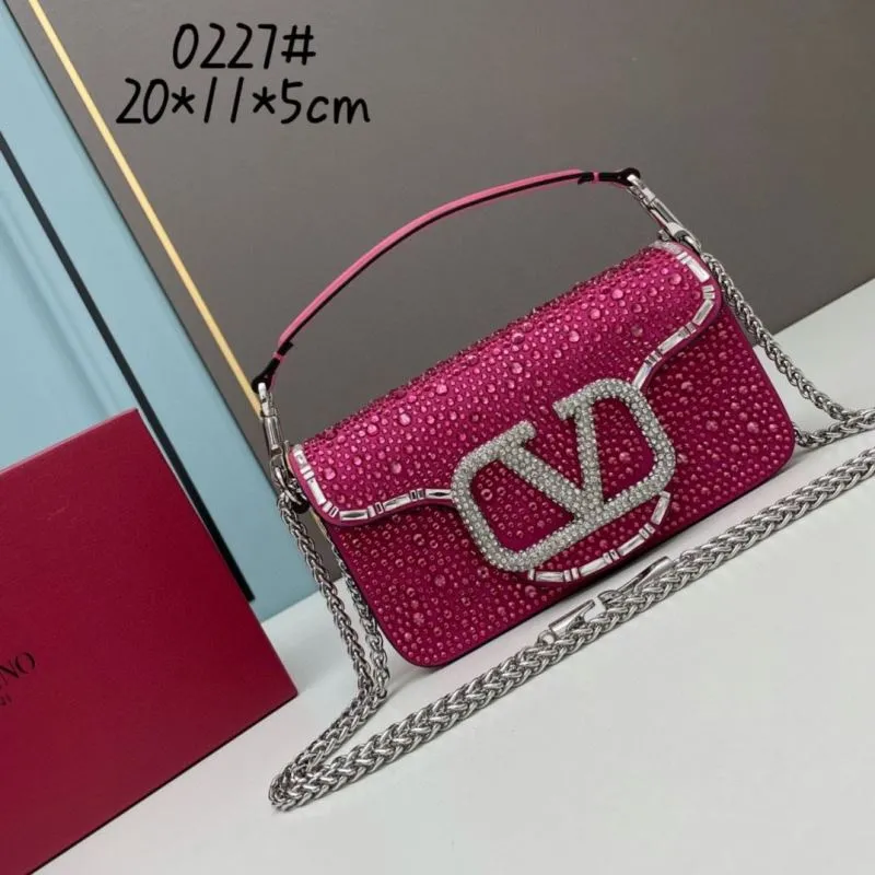 Valentino Crystal Embellished Satchel Bag 0227