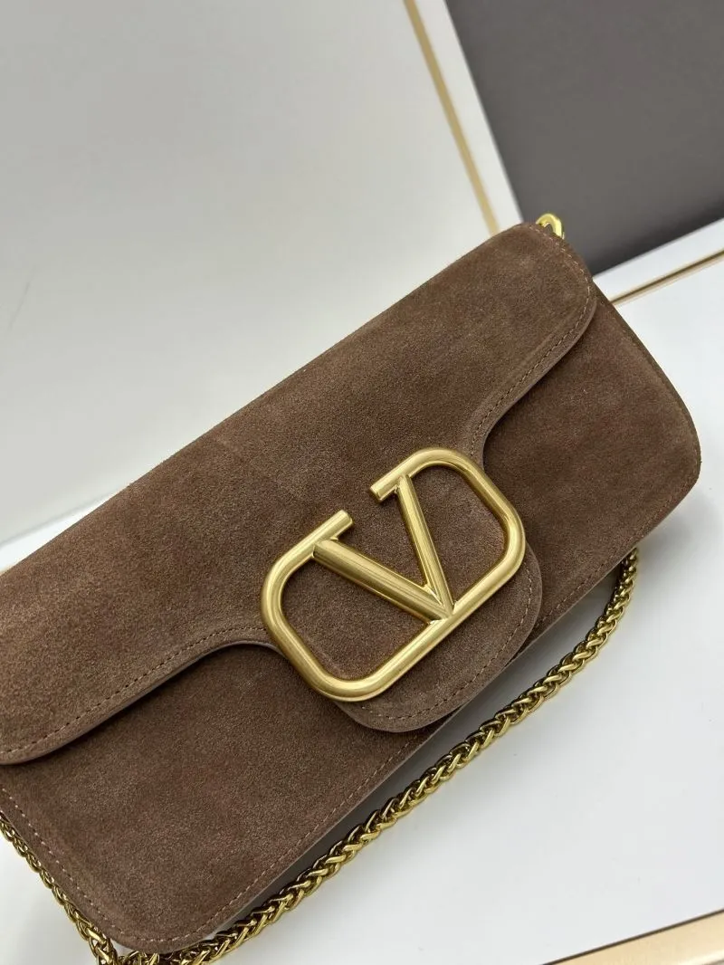 Valentino Brown Suede Satchel Bag 20258 - Image 3