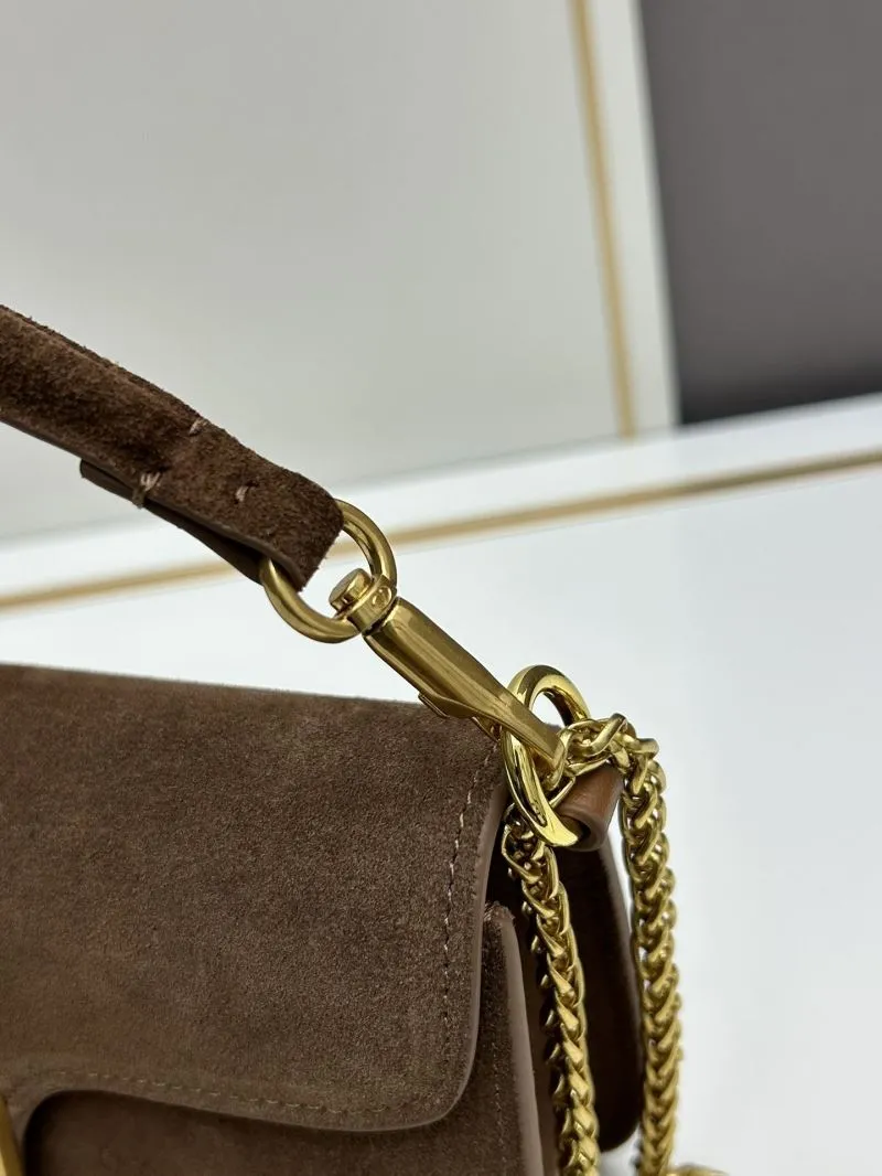 Valentino Brown Suede Satchel Bag 20258 - Image 4