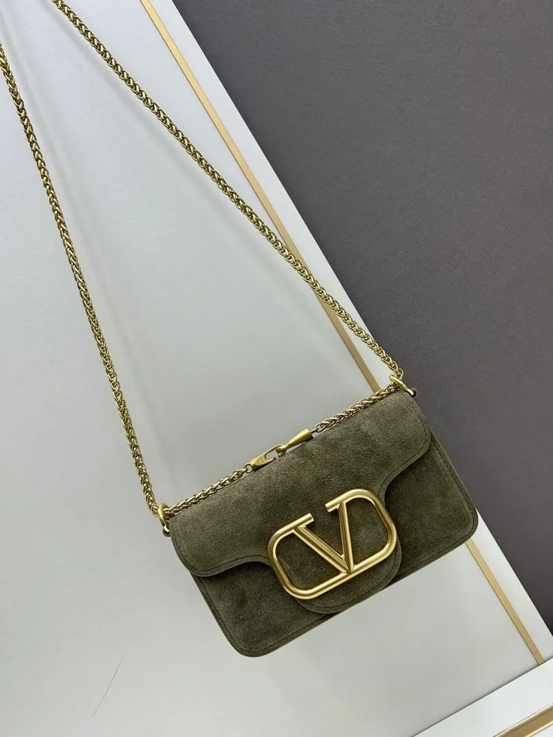 Alternative view of Valentino Olive Suede Chain Crossbody Bag 20257