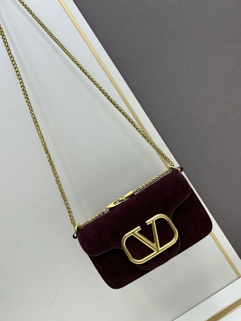 Alternative view of Valentino Burgundy Suede Crossbody Bag 20257