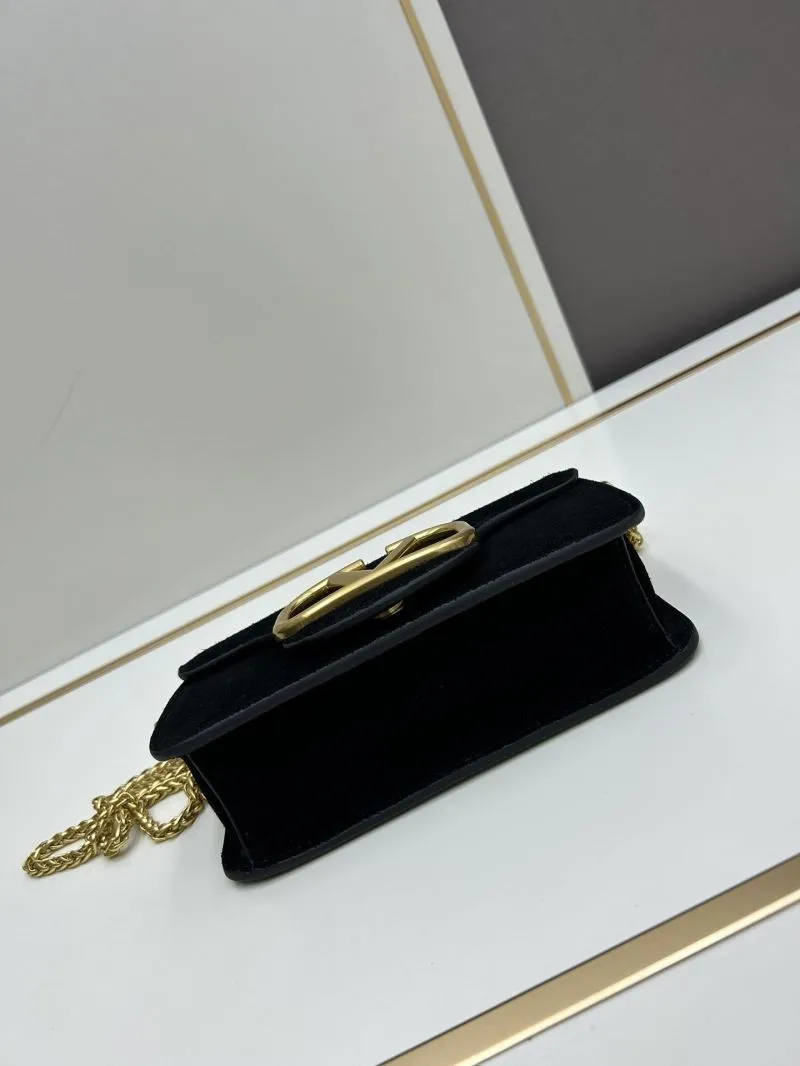 Valentino Black Suede Crossbody Bag 20257 - Image 4