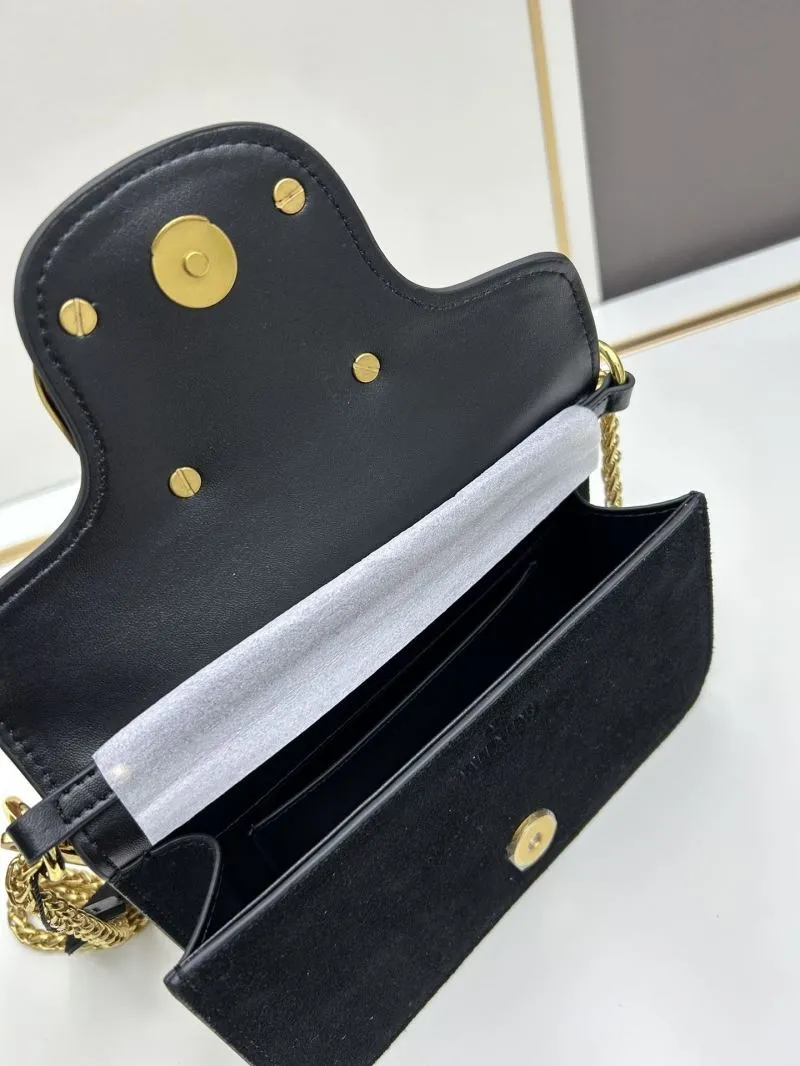 Valentino Black Suede Crossbody Bag 20257 - Image 6