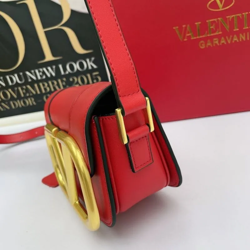 Valentino Garavani Red Crossbody Satchel Bag 726 - Image 3