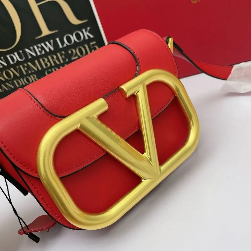Valentino Garavani Red Crossbody Satchel Bag 726 - Image 4