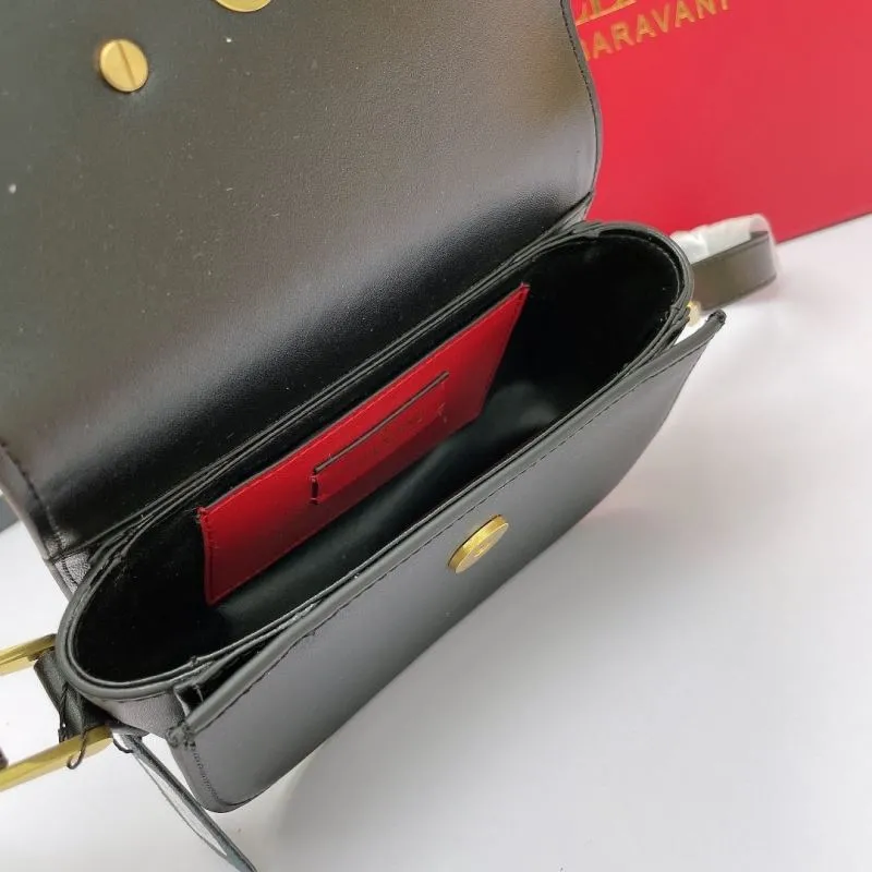 Valentino Garavani Black Crossbody Satchel Bag 728 - Image 7