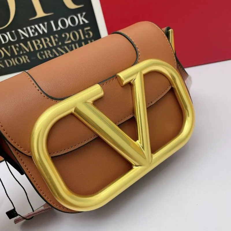 Valentino Garavani Brown Crossbody Satchel Bag 731 - Image 4