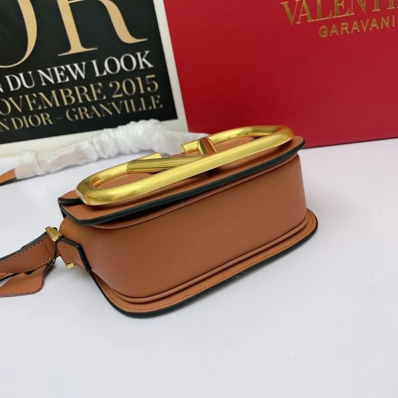 Valentino Garavani Brown Crossbody Satchel Bag 731 - Image 5