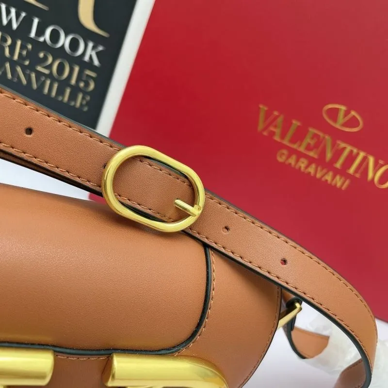 Valentino Garavani Brown Crossbody Satchel Bag 731 - Image 6