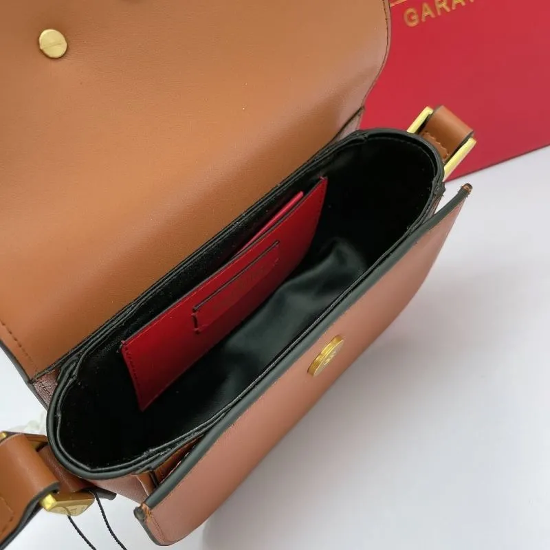 Valentino Garavani Brown Crossbody Satchel Bag 731 - Image 7
