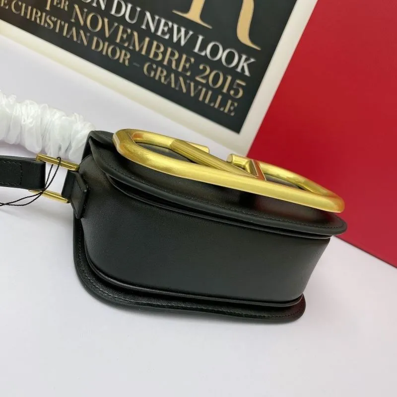 Valentino Garavani Black Crossbody Satchel Bag - Image 4