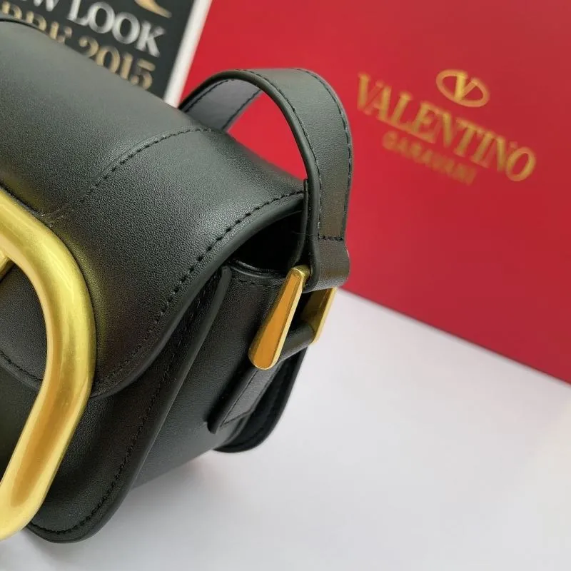 Valentino Garavani Black Crossbody Satchel Bag - Image 6