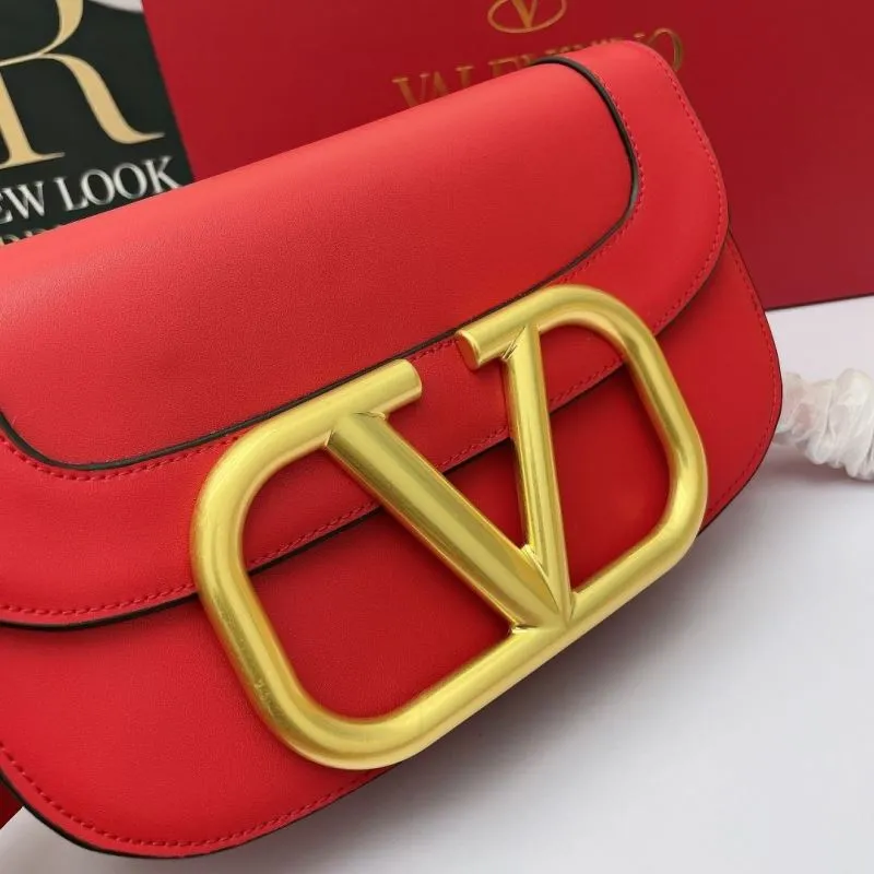 Valentino Red Crossbody Satchel Bag 734 - Image 4