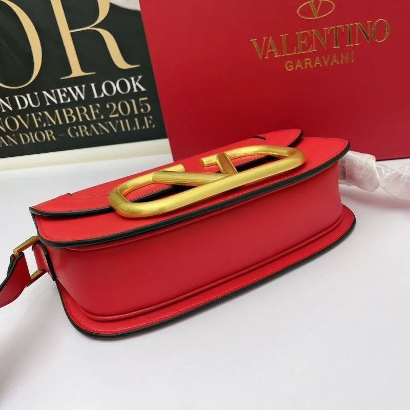 Valentino Red Crossbody Satchel Bag 734 - Image 5