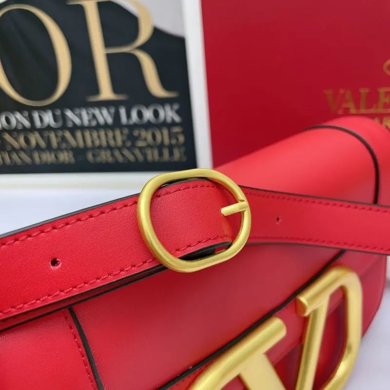 Valentino Red Crossbody Satchel Bag 734 - Image 6