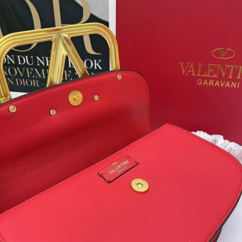Valentino Red Crossbody Satchel Bag 734 - Image 8