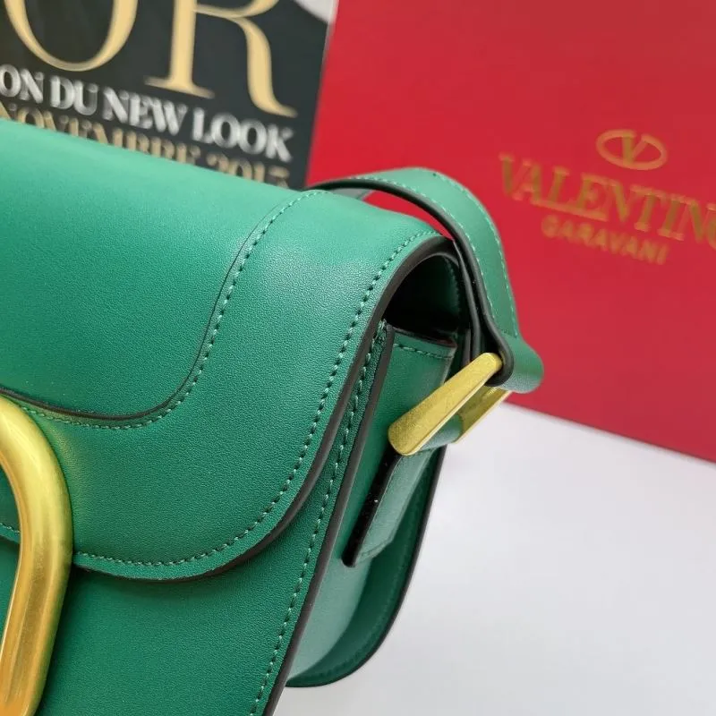 Valentino Green Leather Crossbody Satchel Bag 735 - Image 6