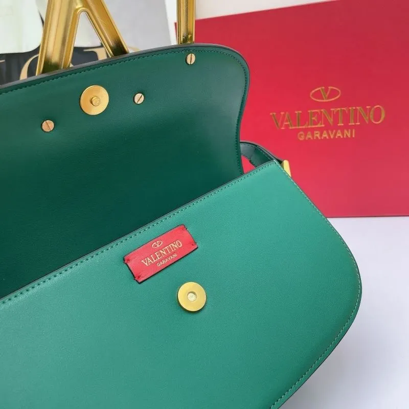 Valentino Green Leather Crossbody Satchel Bag 735 - Image 7