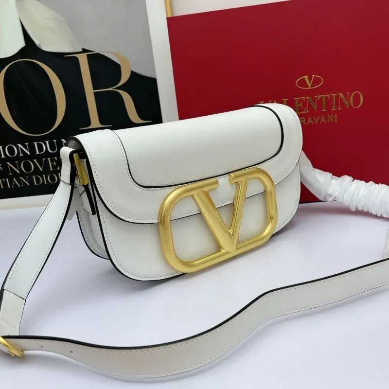 Alternative view of Valentino White Leather Crossbody Satchel Bag