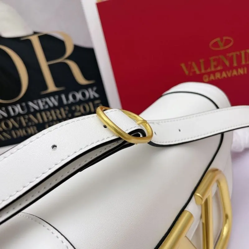 Valentino White Leather Crossbody Satchel Bag - Image 7
