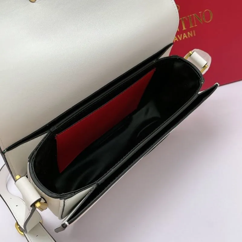 Valentino White Leather Crossbody Satchel Bag - Image 8