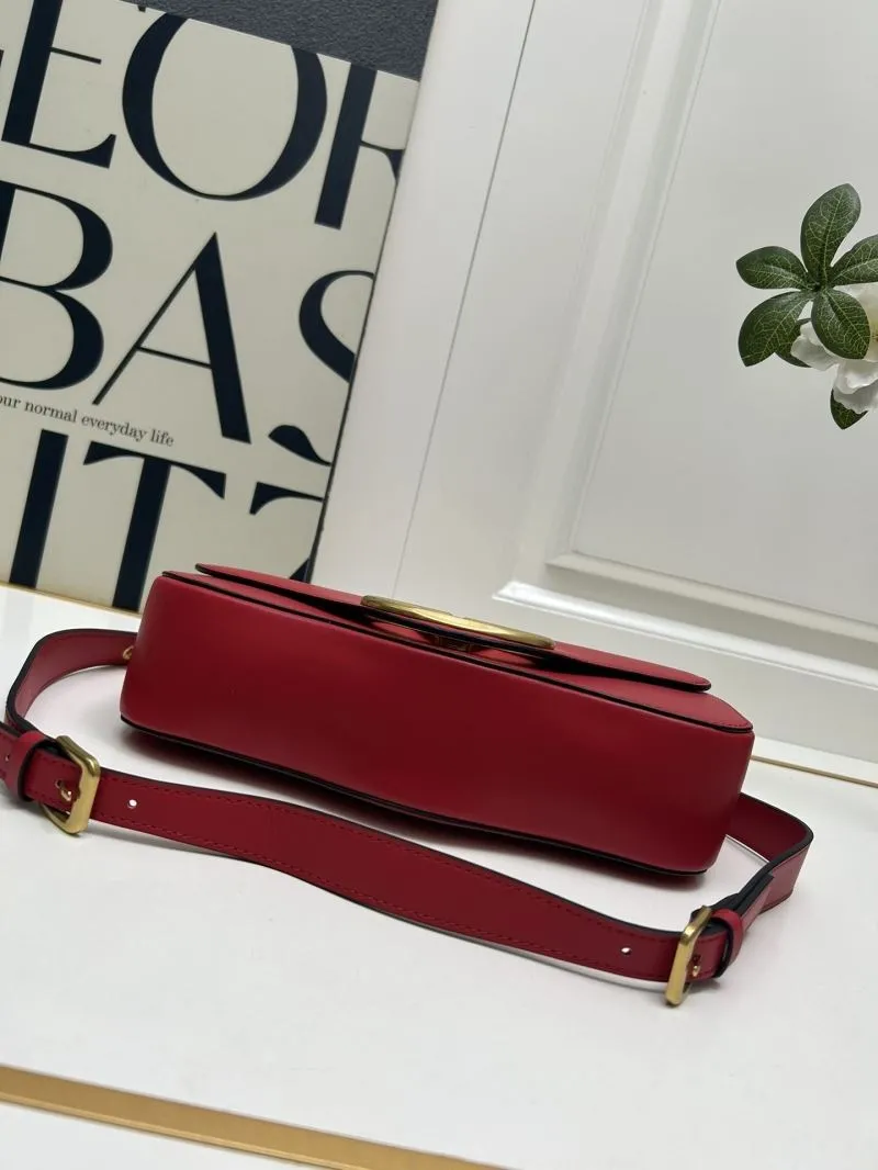 Valentino Red Leather Satchel Bag 5032 - Image 7