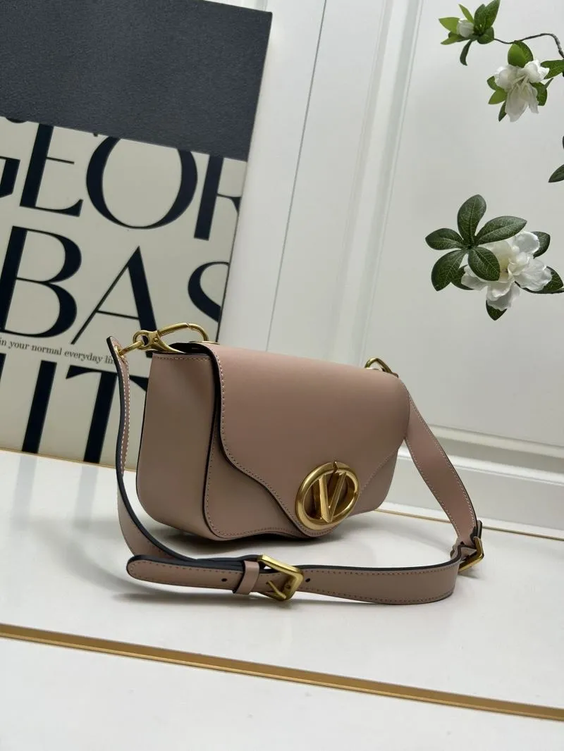 Valentino Blush Pink Leather Satchel Bag Model 5032 - Image 3