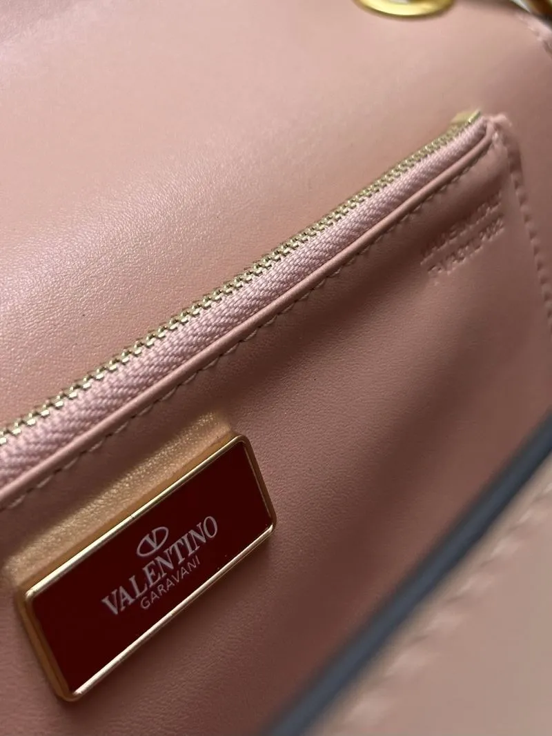 Valentino Blush Pink Leather Satchel Bag Model 5032 - Image 9