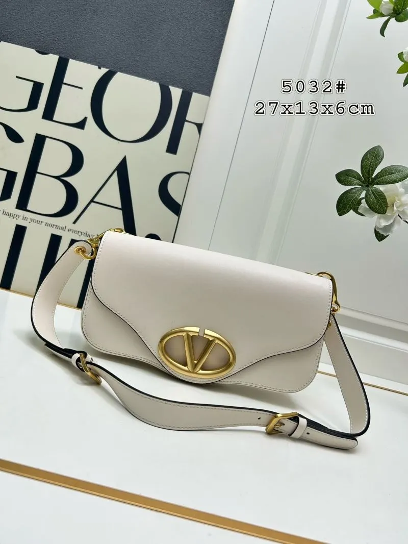Valentino White Leather Satchel Bag 5032