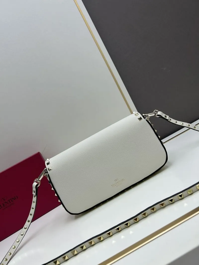 Valentino White Studded Crossbody Satchel Bag 20253 - Image 4