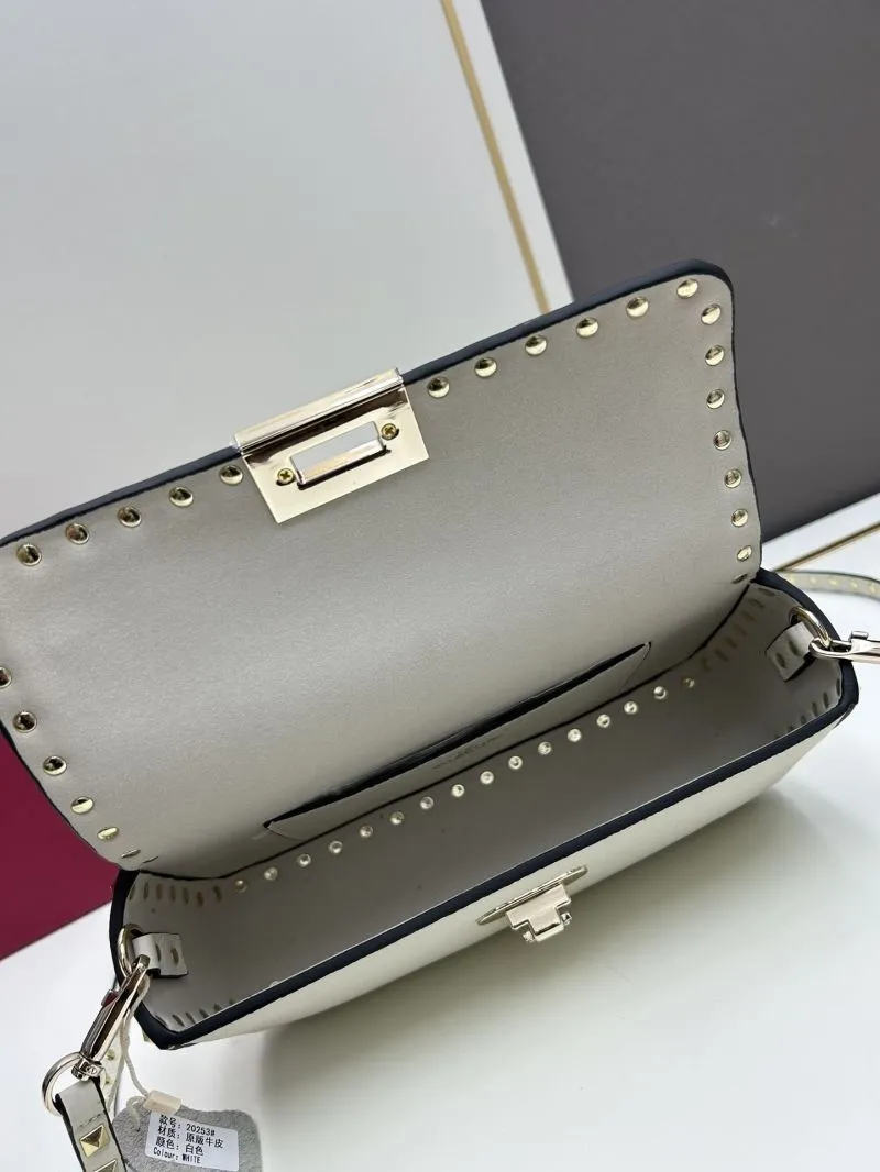 Valentino White Studded Crossbody Satchel Bag 20253 - Image 7
