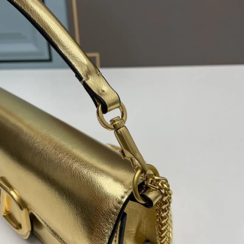 Valentino Gold Chain Satchel Bag 759 - Image 5