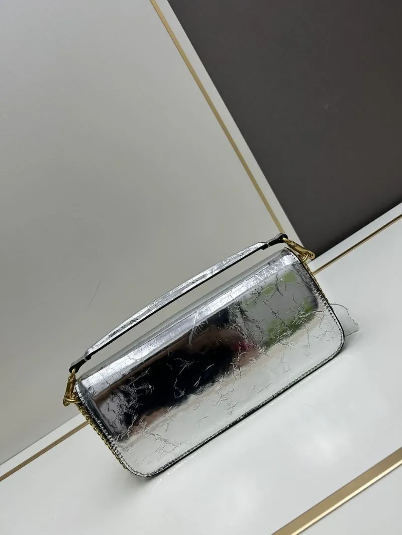 Valentino Silver Satchel Bag 761 - Image 3